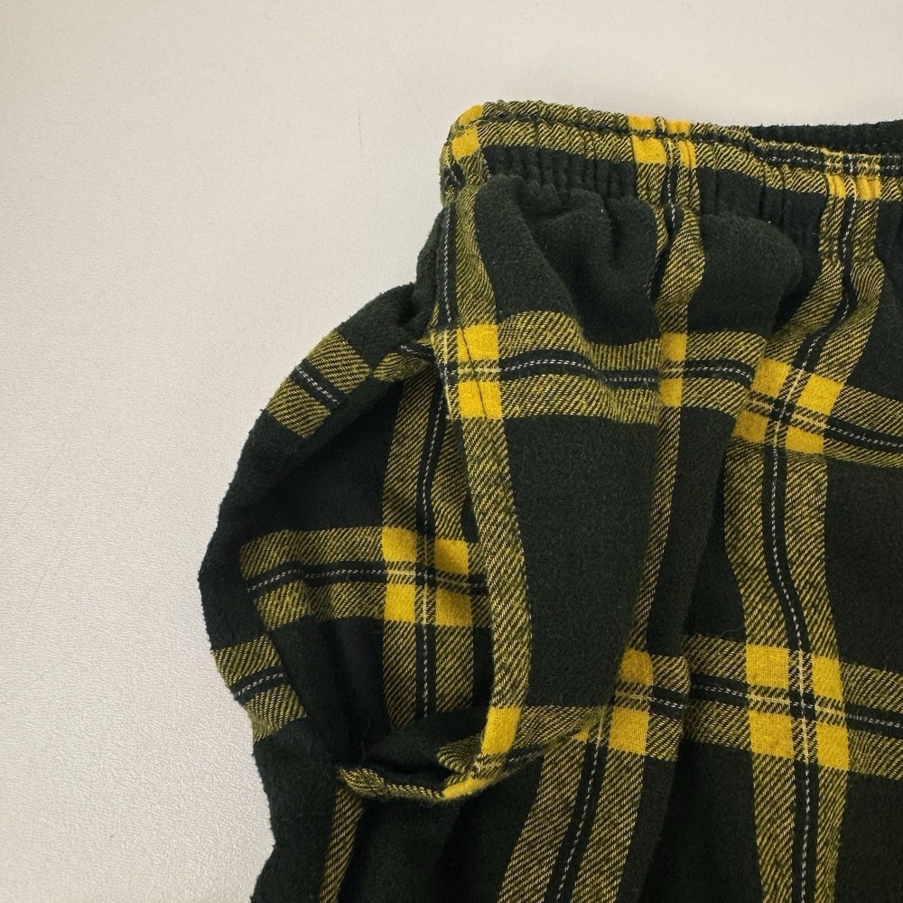 NFL Green Bay Packers Pajama Pants Men XL Green Gold Plaid Fleece Lounge Pants - Picture 4 of 10
